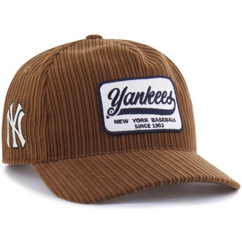 Šiltovka zaoblená hnedá snapback Hitch RF Cord Patch New York Yankees MLB 47 Brand