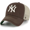 siltovka-zaoblena-hneda-snapback-clean-up-trawler-new-york-yankees-mlb-47-brand