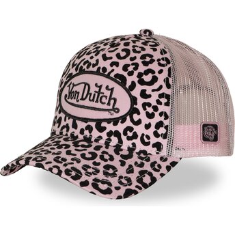 Šiltovka zaoblená leopardí snapback rosa VERLE Von Dutch