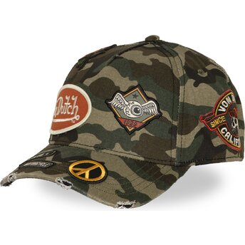 Šiltovka zaoblená kamufláž snapback KAMO01 Von Dutch