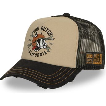 Šiltovka zaoblená béžová snapback CREW37 Von Dutch