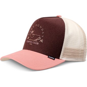 Šiltovka zaoblená hnedá snapback rosa HFT Lazy Bird Djinns
