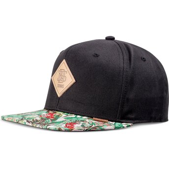 Šiltovka rovná čierna snapback Woven Jungle Rev Djinns