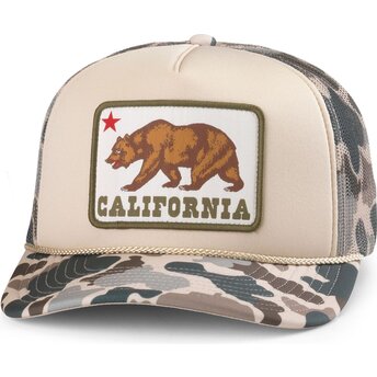 Šiltovka zaoblená kamufláž snapback Mallard Foamy California Bear American Needle