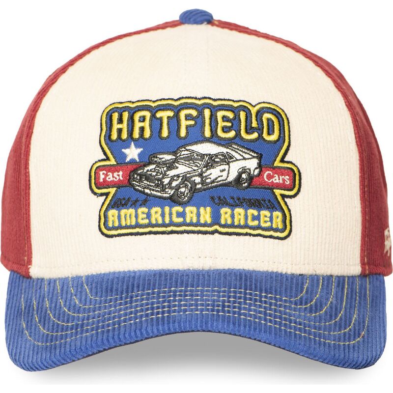 gorra-curva-beige-roja-y-azul-snapback-semi-car-de-hatfield gorra-curva-beige-roja-y-azul-snapback-semi-car-de-hatfield