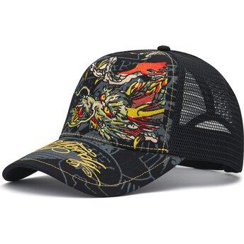 Šiltovka zaoblená čierna snapback Crawling Ed Hardy