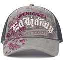 siltovka-zaoblena-siva-snapback-floral-tattoo-city-vintage-wash-ed-hardy