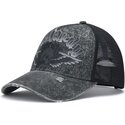 siltovka-zaoblena-siva-snapback-flaming-gothic-skull-washed-ed-hardy