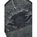 siltovka-zaoblena-siva-snapback-flaming-gothic-skull-washed-ed-hardy