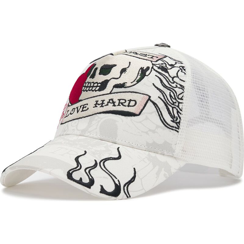 siltovka-zaoblena-biely-snapback-live-fast-love-hard-ed-hardy