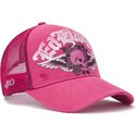 siltovka-zaoblena-ruzova-snapback-flaming-gothic-skull-washed-ed-hardy