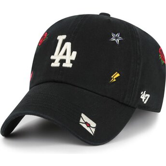 Šiltovka zaoblená čierna nastaviteľný Clean Up Multi Scatter Los Angeles Dodgers MLB 47 Brand