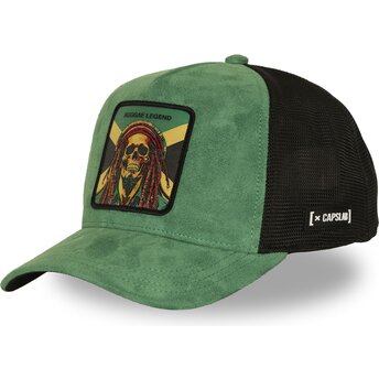 Šiltovka zaoblená zelená snapback Reggae Legend STA1 REG Bob Marley Celebrity Capslab