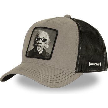 Šiltovka zaoblená sivá snapback Thug Life ART1 THUG Albert Einstein Celebrity Capslab