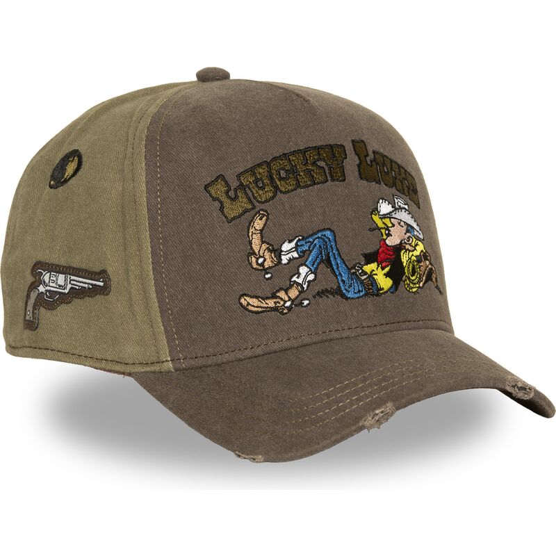 siltovka-zaoblena-hneda-snapback-lck4-luc-lucky-luke-capslab