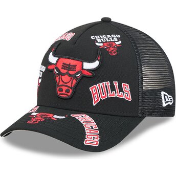 Šiltovka zaoblená čierna snapback 9FORTY M-Crown A Frame All Over Chicago Bulls NBA New Era