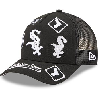 Šiltovka zaoblená čierna snapback 9FORTY M-Crown A Frame All Over Chicago White Sox MLB New Era