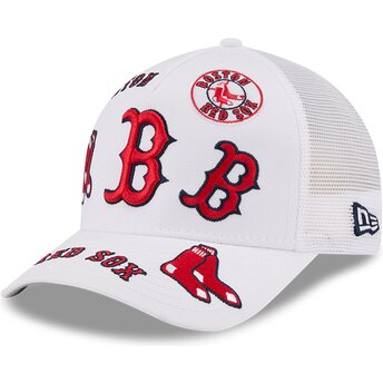 Šiltovka zaoblená biely snapback 9FORTY M-Crown A Frame All Over Boston Red Sox MLB New Era