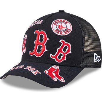 Šiltovka zaoblená tmavomodrá snapback 9FORTY M-Crown A Frame All Over Boston Red Sox MLB New Era