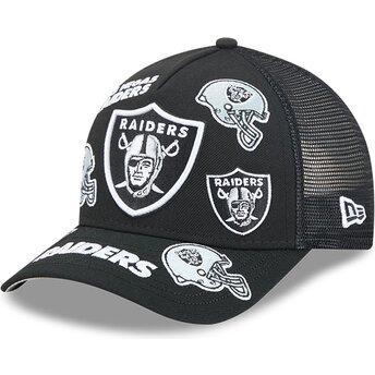 Šiltovka zaoblená čierna snapback 9FORTY M-Crown A Frame All Over Las Vegas Raiders NFL New Era