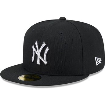 Šiltovka rovná čierna upravená 59FIFTY Rhinestone Badge New York Yankees MLB New Era