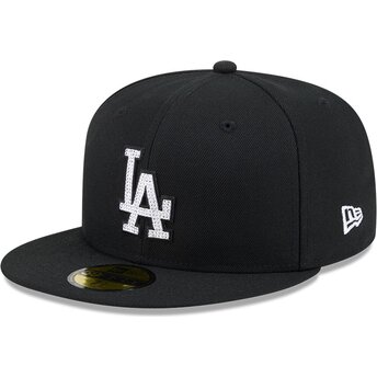 Šiltovka rovná čierna upravená 59FIFTY Rhinestone Los Angeles Dodgers MLB New Era
