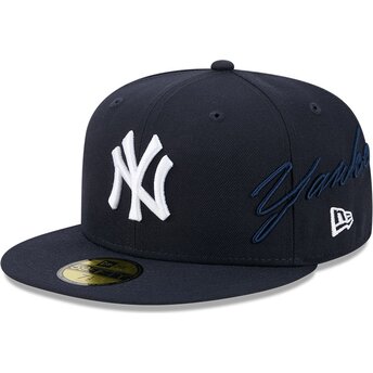 Šiltovka rovná tmavomodrá upravená 59FIFTY Side Script New York Yankees MLB New Era