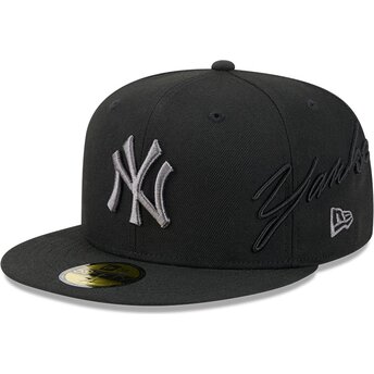 Šiltovka rovná čierna upravená 59FIFTY Side Script New York Yankees MLB New Era