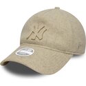 siltovka-zaoblena-bezova-nastavitelny-9twenty-a-frame-melton-luxe-new-york-yankees-mlb-new-era
