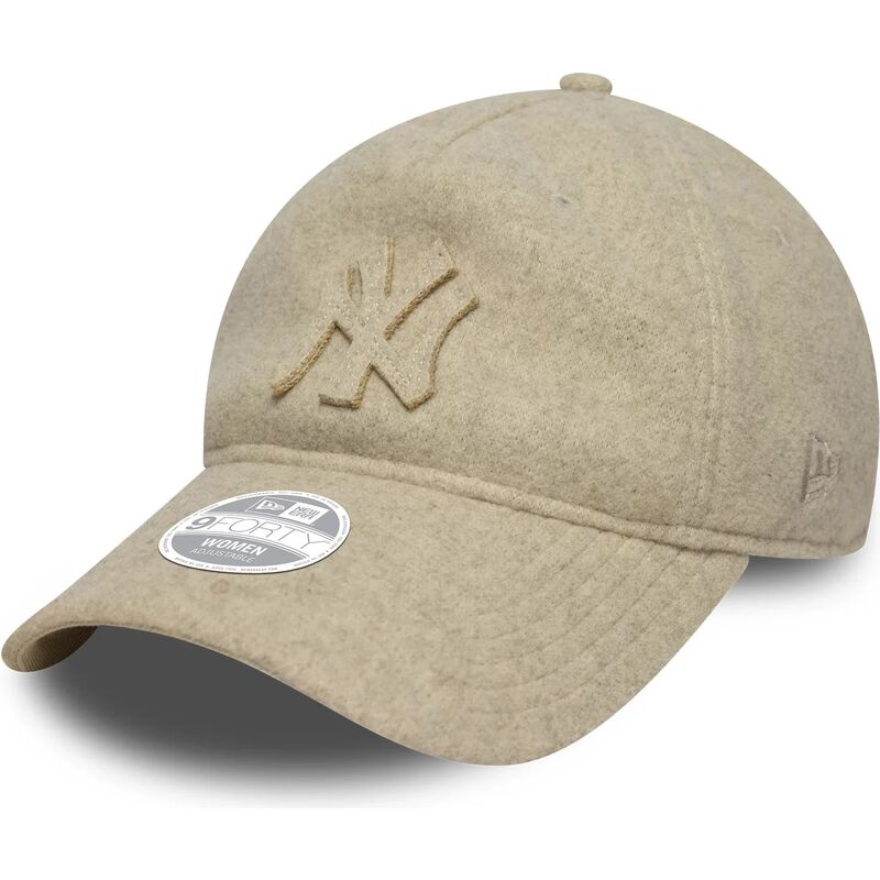 siltovka-zaoblena-bezova-nastavitelny-9twenty-a-frame-melton-luxe-new-york-yankees-mlb-new-era