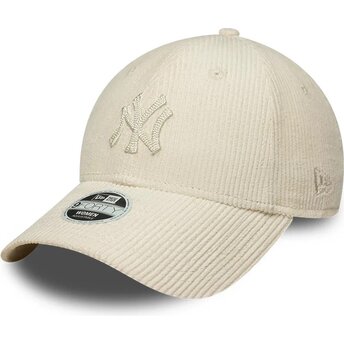 Šiltovka zaoblená béžová nastaviteľný 9FORTY Cord New York Yankees MLB New Era