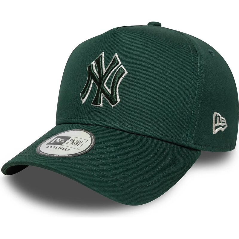 siltovka-zaoblena-zelena-snapback-e-frame-team-outline-new-york-yankees-mlb-new-era