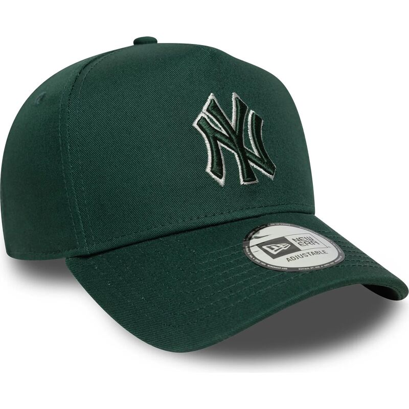 siltovka-zaoblena-zelena-snapback-e-frame-team-outline-new-york-yankees-mlb-new-era