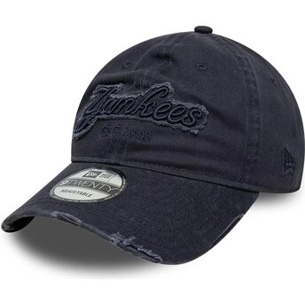 Šiltovka zaoblená tmavomodrá nastaviteľný 9TWENTY Distress Wordmark New York Yankees MLB New Era