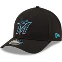 siltovka-zaoblena-cierna-snapback-9forty-m-crown-player-replica-miami-marlins-mlb-new-era