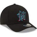 siltovka-zaoblena-cierna-snapback-9forty-m-crown-player-replica-miami-marlins-mlb-new-era