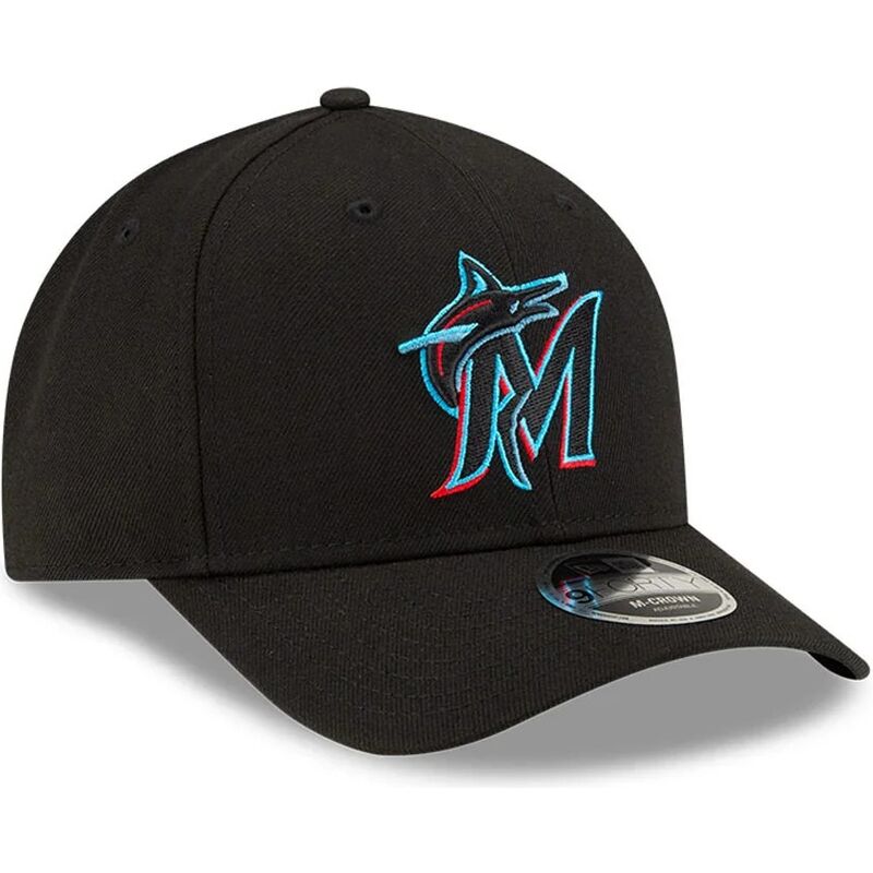 siltovka-zaoblena-cierna-snapback-9forty-m-crown-player-replica-miami-marlins-mlb-new-era