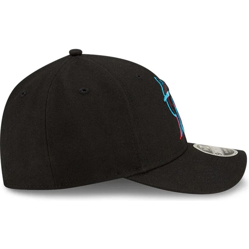 siltovka-zaoblena-cierna-snapback-9forty-m-crown-player-replica-miami-marlins-mlb-new-era