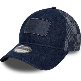 Šiltovka zaoblená tmavomodrá nastaviteľný 9TWENTY Patterned Denim Red Bull Racing Formula 1 New Era