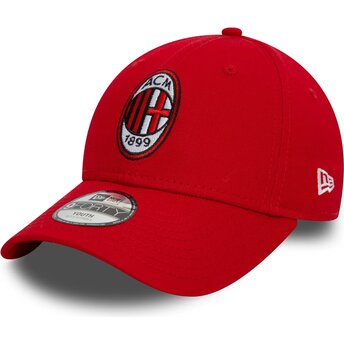 Šiltovka zaoblená červená nastaviteľný pre deti 9FORTY Core AC Milan Serie A New Era