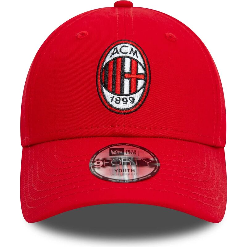 siltovka-zaoblena-cervena-nastavitelny-pre-deti-9forty-core-ac-milan-serie-a-new-era