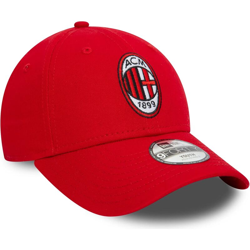 siltovka-zaoblena-cervena-nastavitelny-pre-deti-9forty-core-ac-milan-serie-a-new-era