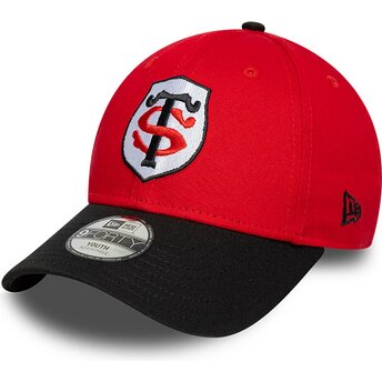Šiltovka zaoblená červená snapback pre deti 9FORTY Team Stade Toulousain Top 14 New Era
