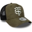 siltovka-zaoblena-zelena-snapback-e-frame-faux-suede-stade-toulousain-top-14-new-era