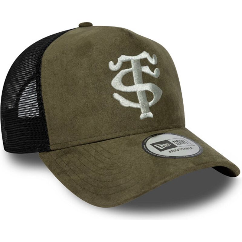 siltovka-zaoblena-zelena-snapback-e-frame-faux-suede-stade-toulousain-top-14-new-era