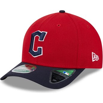 Šiltovka zaoblená červená snapback 9FORTY M-Crown Player Replica Cleveland Guardians MLB New Era
