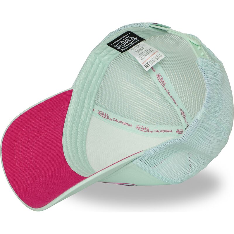 siltovka-zaoblena-zelena-snapback-rosa-log21-von-dutch