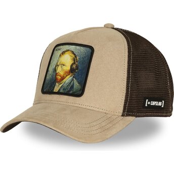 Šiltovka zaoblená béžová snapback ART1 MONO Vincent van Gogh Celebrity Capslab