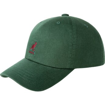 Šiltovka zaoblená zelená nastaviteľný Washed Baseball Algae Kangol