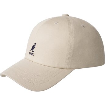 Šiltovka zaoblená béžová nastaviteľný Washed Baseball Kangol